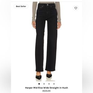 AGOLDE Harper Mid Rise Wide Straight Jeans
